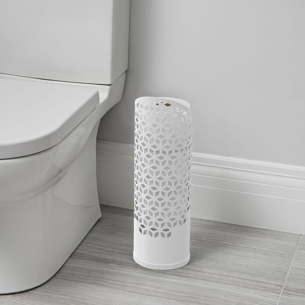 Hexacube toilet roll holder white soko co