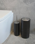 Hush 5 Piece Ceramic Bathroom Accessories Set Black - BATHROOM - Bathroom Accessory Sets - Soko and Co