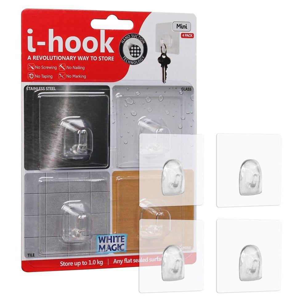 i-Hook Mini Nano Suction Hooks 4 Pack - BATHROOM - Suction - Soko and Co
