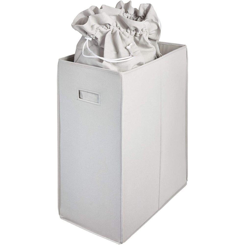 iDesign Evie Twin Laundry Hamper Grey - LAUNDRY - Hampers - Soko and Co