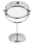 iDesign Lighted 7x LED Pedestal Makeup Mirror Stainless Steel - BATHROOM - Mirrors - Soko and Co
