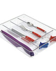 iDesign Linus Acrylic 5 Compartment Cutlery Tray - KITCHEN - Cutlery Trays - Soko and Co