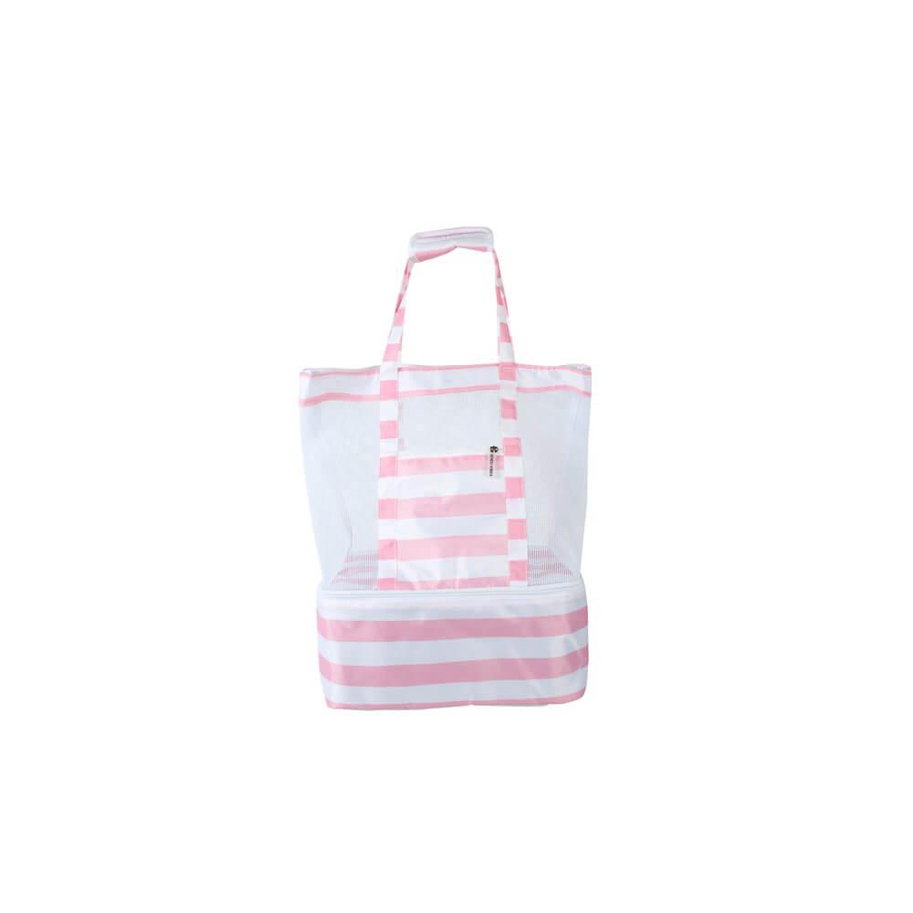 Insulated Cooler Beach Bag Hamptons Blush Pink | Soko & Co