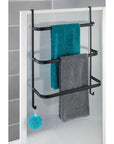 Irpinia 3 Rail Over Door Towel Rack Matte Black - BATHROOM - Towel Racks - Soko and Co