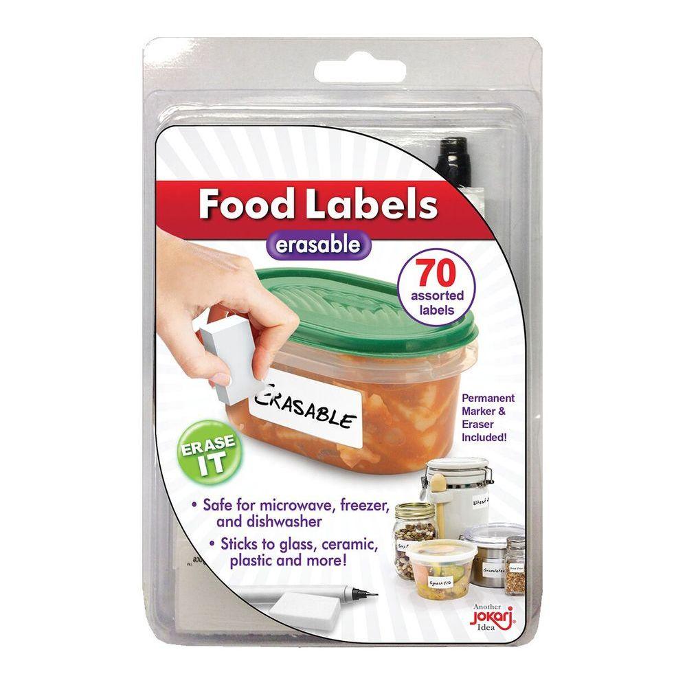 Jokari Erasable Food Labels 70 Pack - KITCHEN - Pantry Labels - Soko and Co