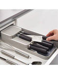 Joseph Joseph DrawerStore Compact In Drawer Knife Rack Grey - KITCHEN - Cutlery Trays - Soko and Co