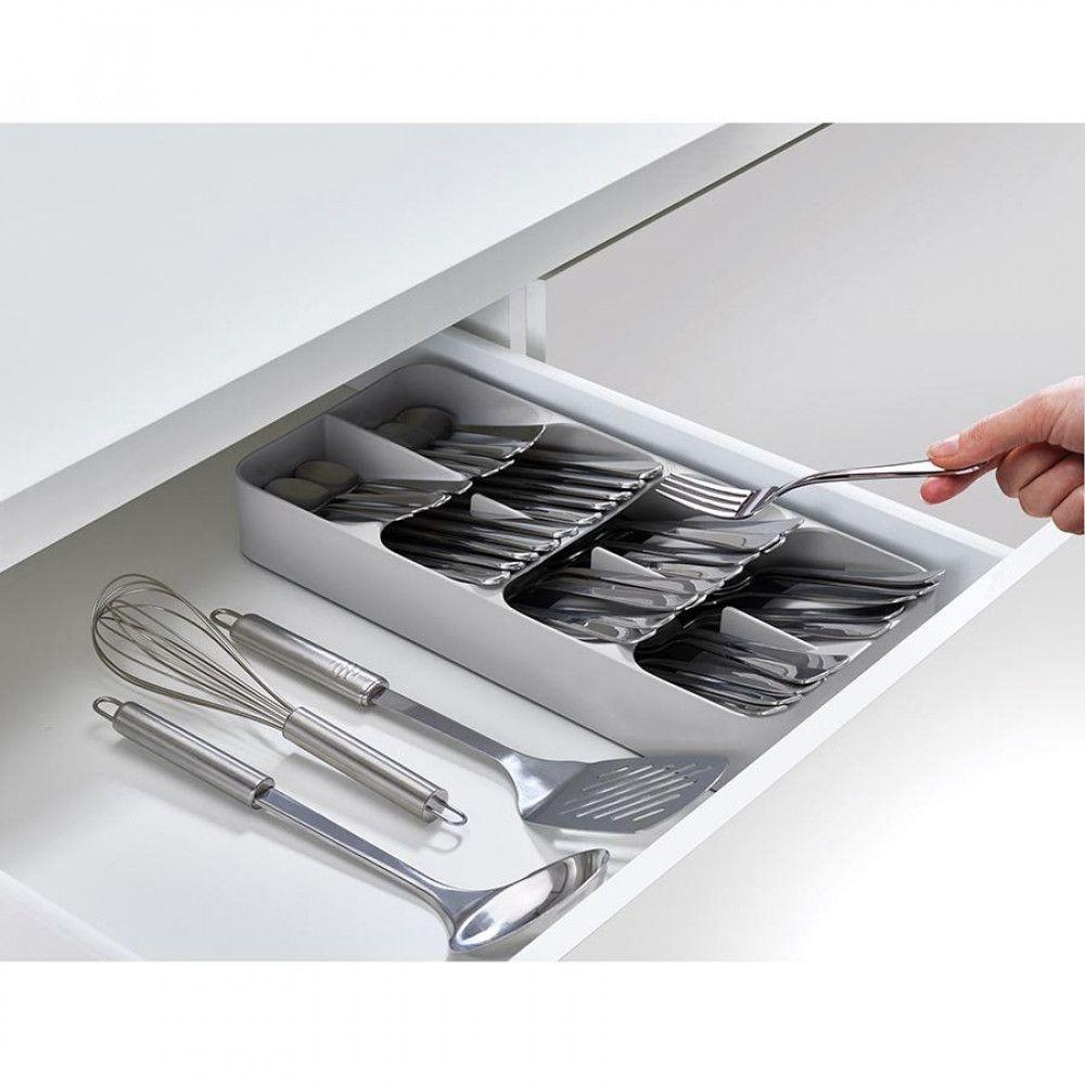 Joseph Joseph DrawerStore Wide Compact Cutlery Tray Grey - KITCHEN - Cutlery Trays - Soko and Co
