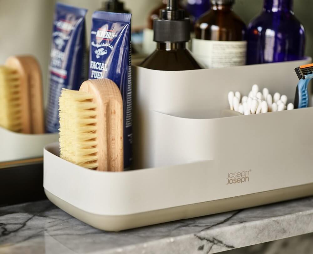 Joseph Joseph EasyStore Bathroom Storage Caddy Ecru - BATHROOM - Toothbrush Holders - Soko and Co