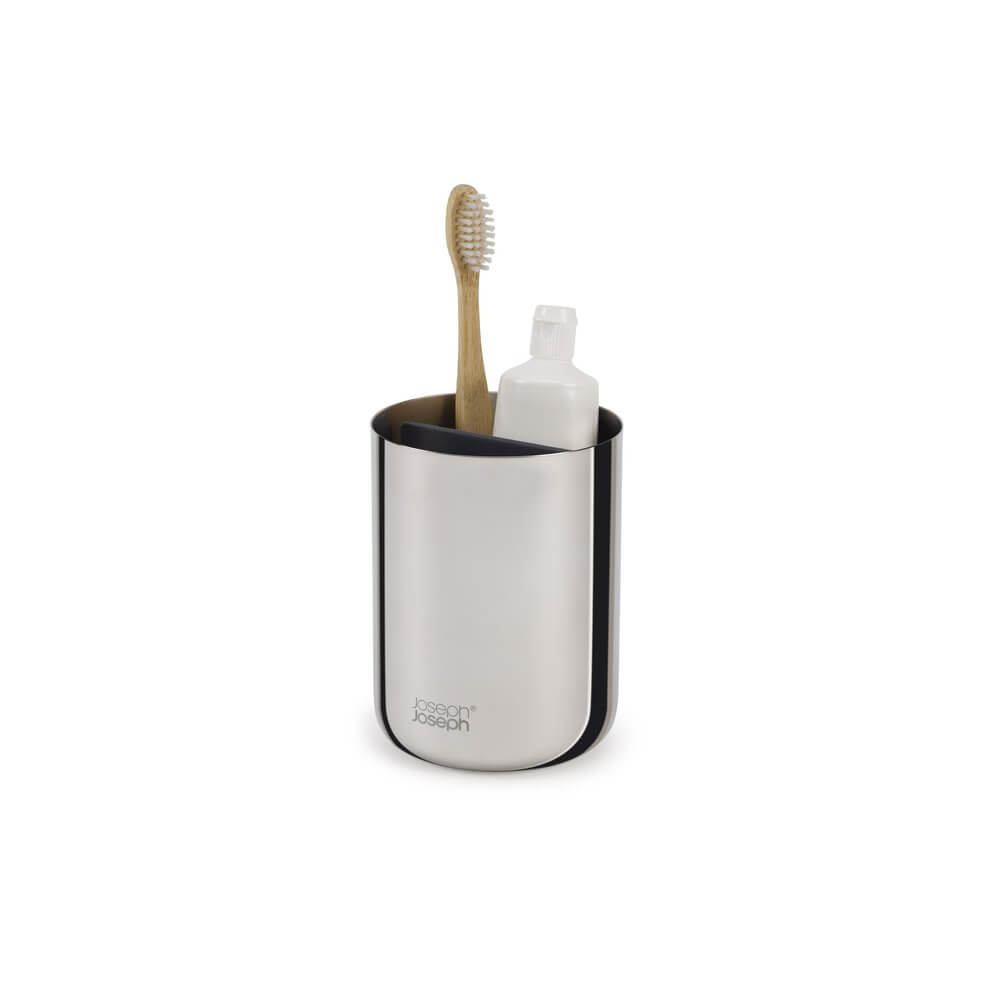 Joseph Joseph EasyStore Luxe Stainless Steel Toothbrush Caddy - BATHROOM - Toothbrush Holders - Soko and Co