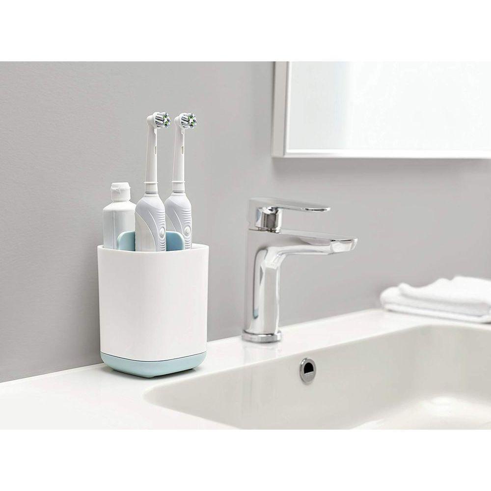 Joseph Joseph EasyStore Small Toothbrush Caddy White &amp; Blue - BATHROOM - Toothbrush Holders - Soko and Co
