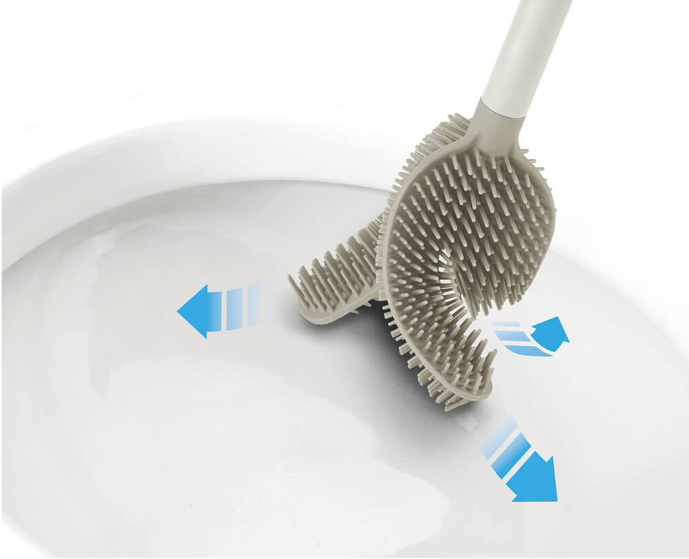 Joseph Joseph Flex 360 Advanced Silicone Toilet Brush Ecru - BATHROOM - Toilet Brushes - Soko and Co
