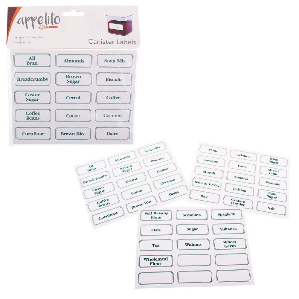 Kitchen Canister Labels 45 Pack - KITCHEN - Pantry Labels - Soko and Co