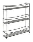 Kumino 3 Tier Slim Freestanding Spice Rack Matte Black - KITCHEN - Spice Racks - Soko and Co