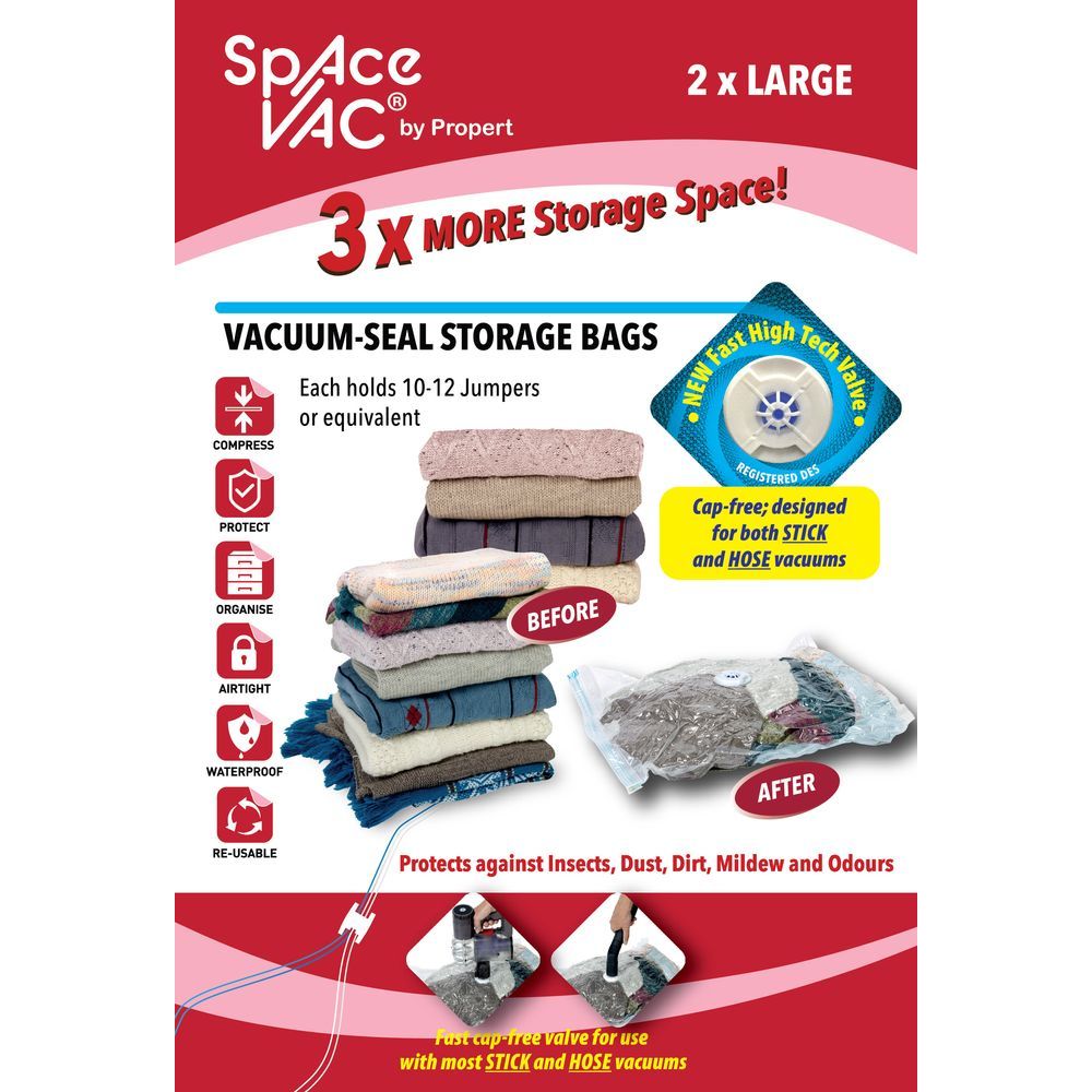 Large Vacuum Seal Storage Bags 2 Pack - WARDROBE - Storage - Soko and Co