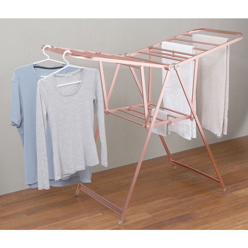 Limited Edition Aluminium A-Frame Clothes Airer Rose Gold - LAUNDRY - Airers - Soko and Co