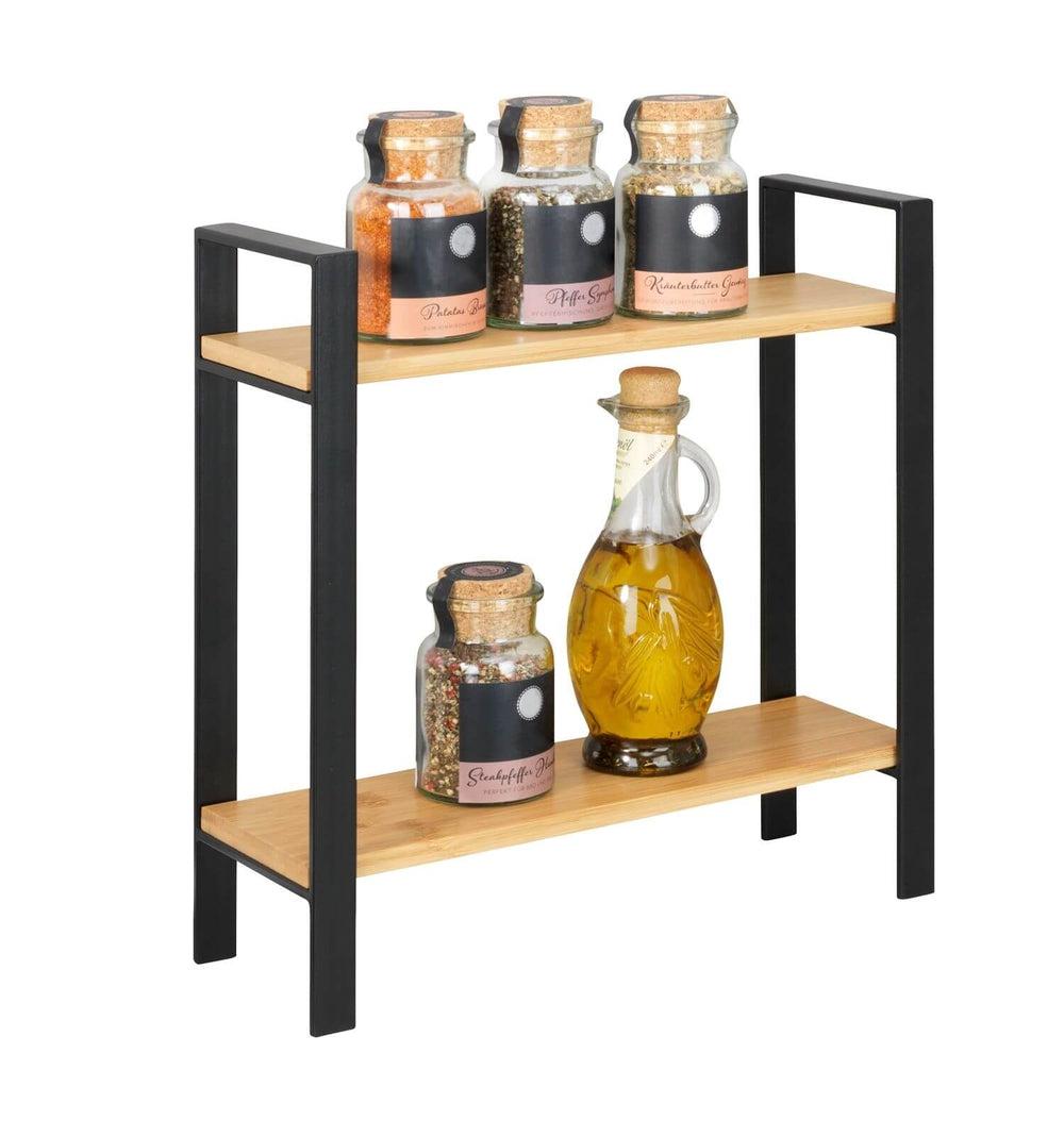 Lou 2 Tier Bamboo Kitchen &amp; Pantry Shelf - KITCHEN - Shelves and Racks - Soko and Co