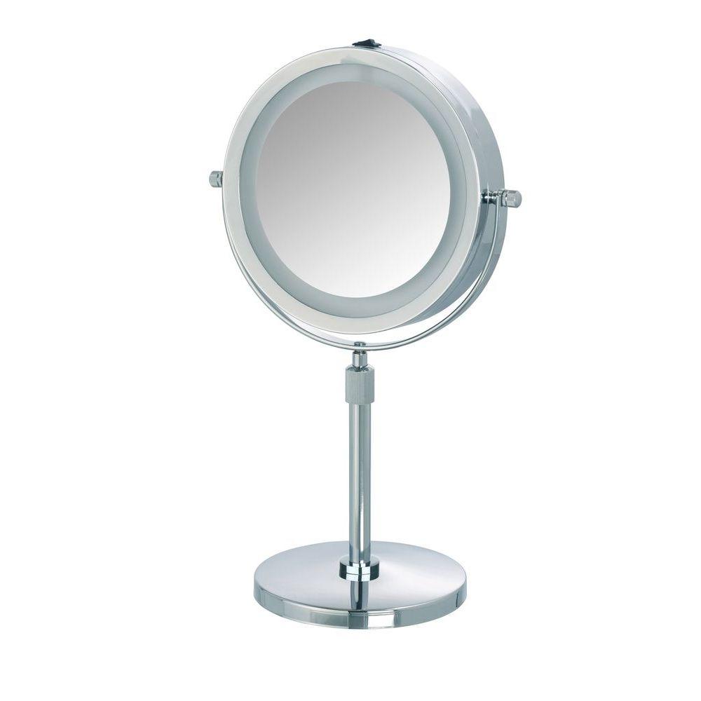 Lumi 5x LED Pedestal Makeup Mirror - BATHROOM - Mirrors - Soko and Co