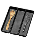 Madesmart 3 Compartment Grip Base Utensil Tray Carbon - KITCHEN - Cutlery Trays - Soko and Co