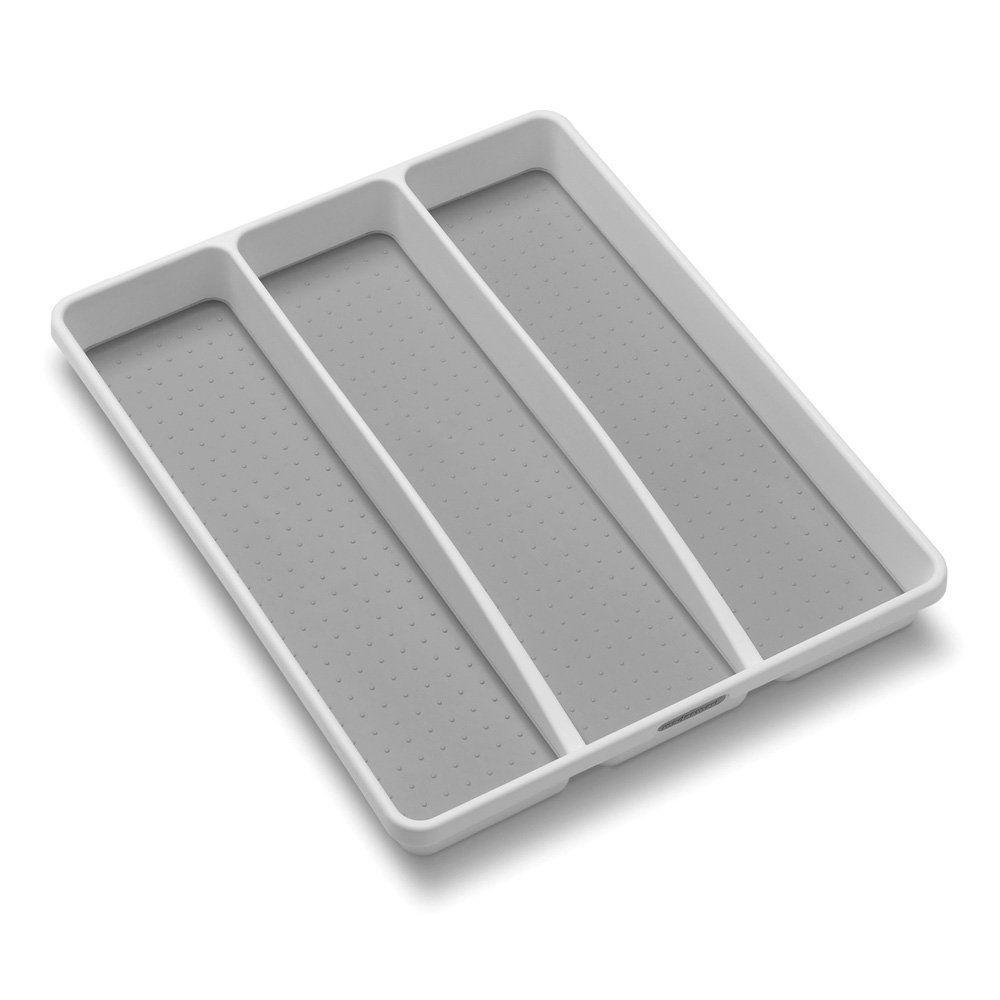 Madesmart 3 Compartment Grip Base Utensil Tray White - KITCHEN - Cutlery Trays - Soko and Co