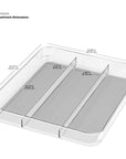 Madesmart 3 Compartment Utensil Tray Clear - KITCHEN - Cutlery Trays - Soko and Co