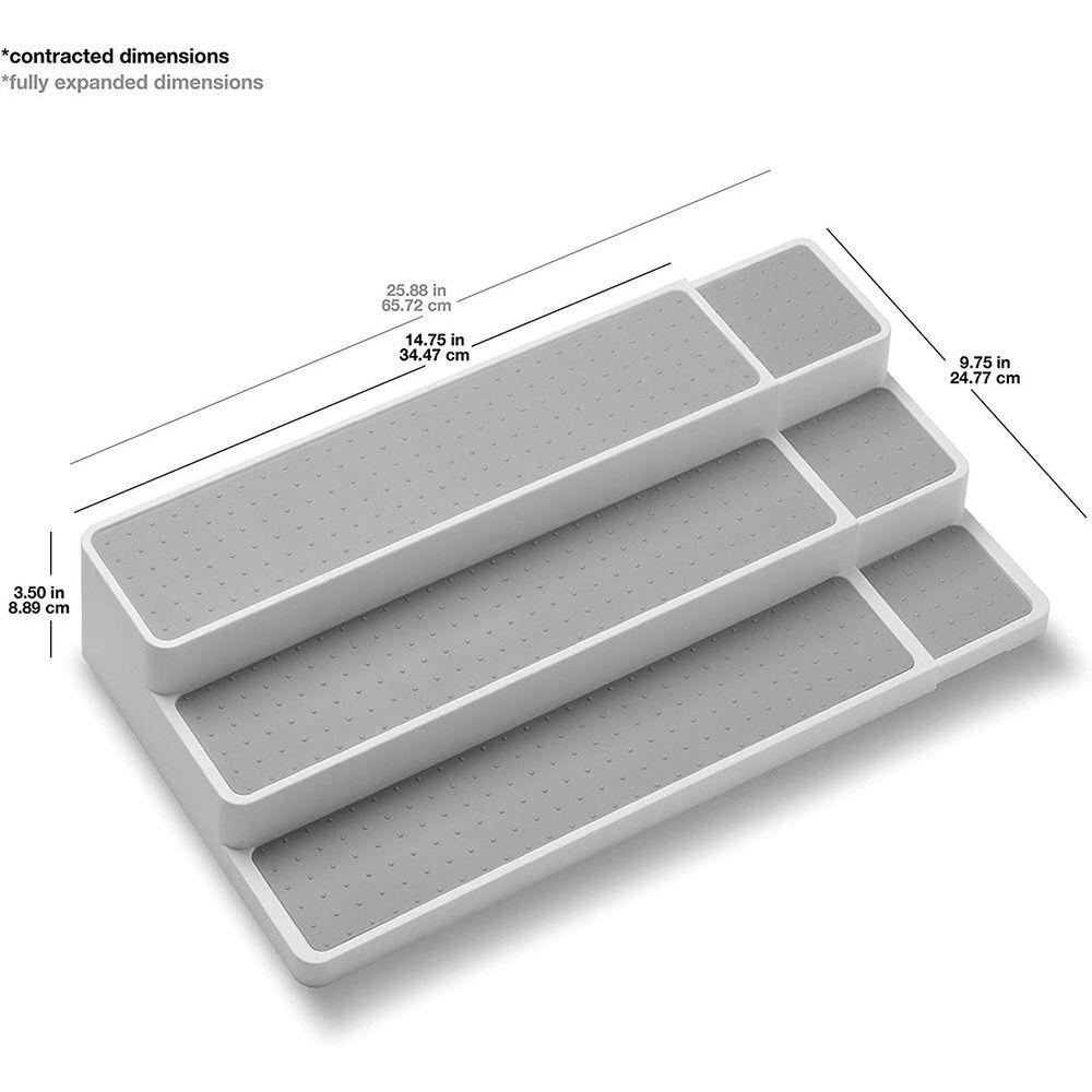 Madesmart 3 Tier Expandable Grip Base Pantry Shelf White - KITCHEN - Shelves and Racks - Soko and Co