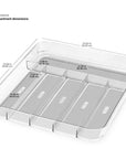 Madesmart 6 Compartment Cutlery Tray Clear - KITCHEN - Cutlery Trays - Soko and Co