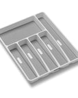 Madesmart 6 Compartment Grip Base Cutlery Tray White - KITCHEN - Cutlery Trays - Soko and Co