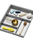 Madesmart Grip Base Junk Drawer Organiser Soft Grey - KITCHEN - Cutlery Trays - Soko and Co