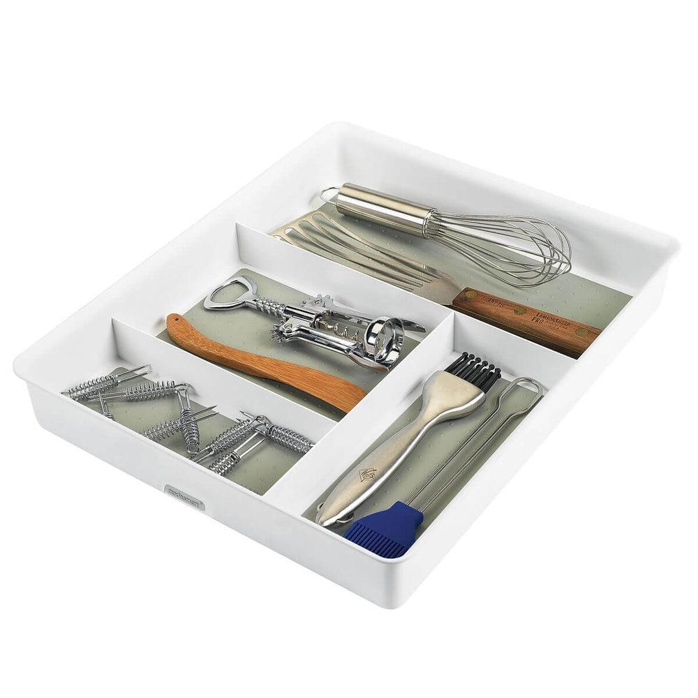 Madesmart Grip Base Junk Drawer Organiser White - KITCHEN - Cutlery Trays - Soko and Co