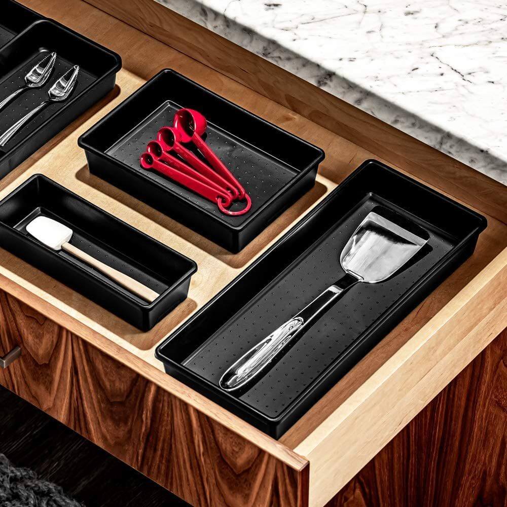 Madesmart Large Grip Base Drawer Organiser Carbon - KITCHEN - Cutlery Trays - Soko and Co