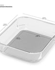 Madesmart Large Square Grip Base Drawer Organiser Clear - KITCHEN - Cutlery Trays - Soko and Co