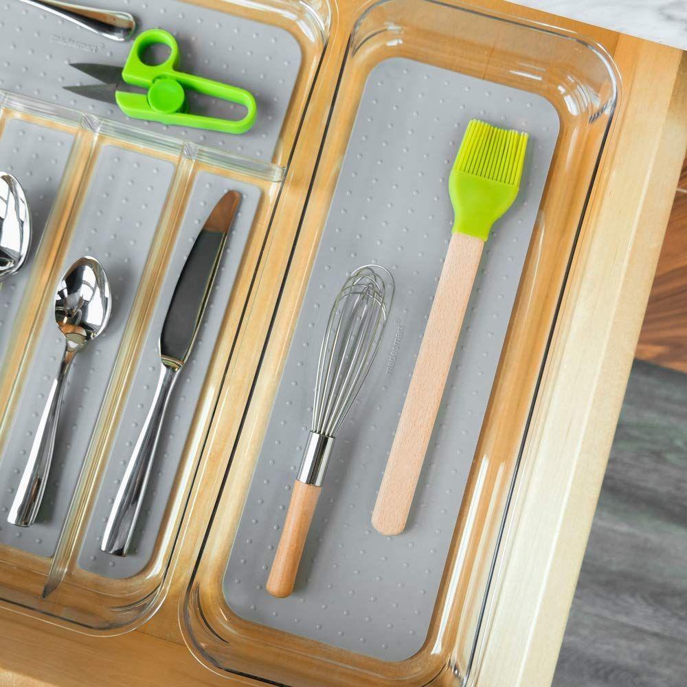 Madesmart Large Wide Grip Base Drawer Organiser Clear - KITCHEN - Cutlery Trays - Soko and Co