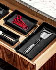 Madesmart Medium Grip Base Drawer Organiser Carbon - KITCHEN - Cutlery Trays - Soko and Co