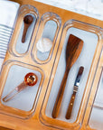 Madesmart Medium Slim Grip Base Drawer Organiser Clear - KITCHEN - Cutlery Trays - Soko and Co