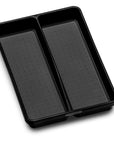Madesmart Mini 2 Compartment Grip Base Utensil Tray Carbon - KITCHEN - Cutlery Trays - Soko and Co