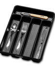 Madesmart Mini 5 Compartment Grip Base Cutlery Tray Carbon - KITCHEN - Cutlery Trays - Soko and Co