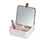 Milano 3 Compartment Makeup Organiser & Mirror White - BATHROOM - Makeup Storage - Soko and Co