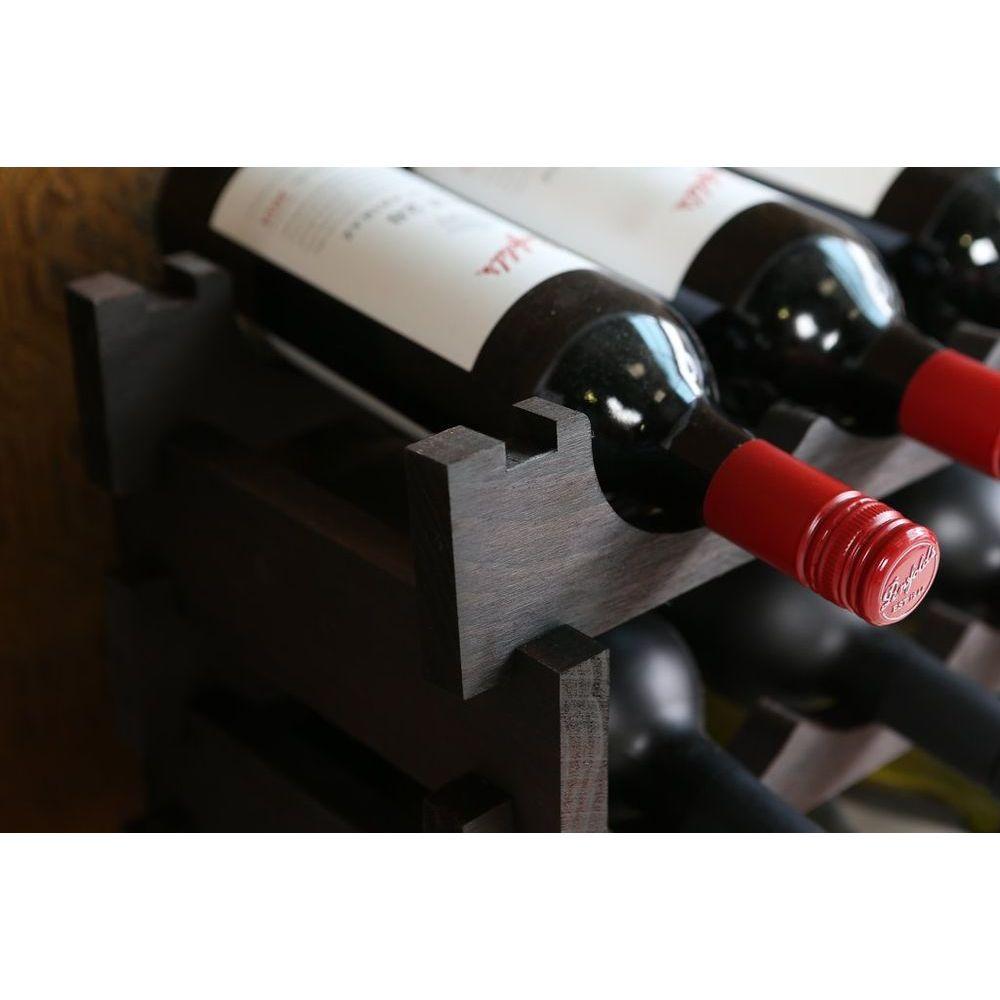 Modularack 16 Bottle Stackable Wine Rack Matte Stain - WINE - Wine Racks - Soko and Co