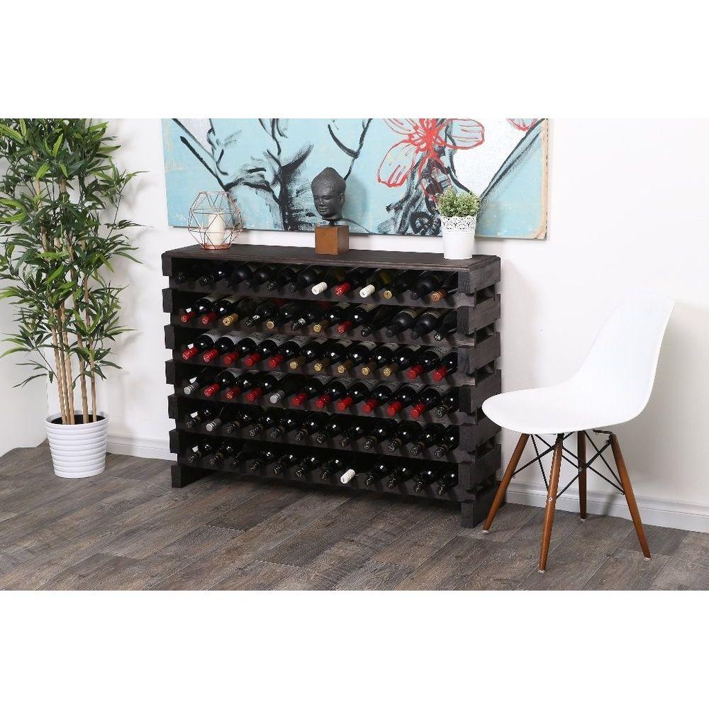 Modularack 24 Bottle Stackable Wine Rack Matte Stain - WINE - Wine Racks - Soko and Co