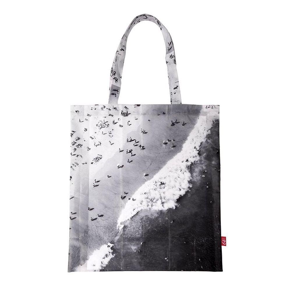 Monochrome Waves Reusable Shopping Bag - LIFESTYLE - Shopping Bags and Trolleys - Soko and Co