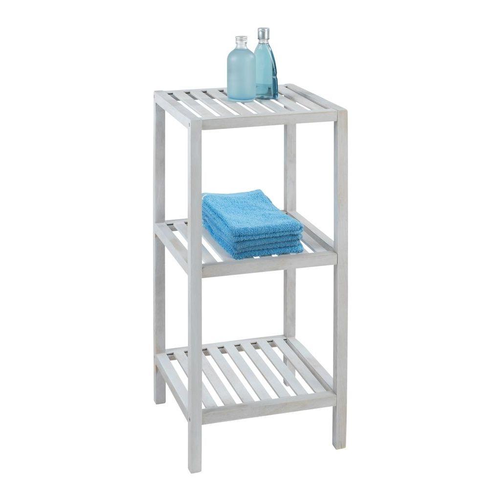 Norway 3 Tier Shelving Unit White Wash | Soko & Co