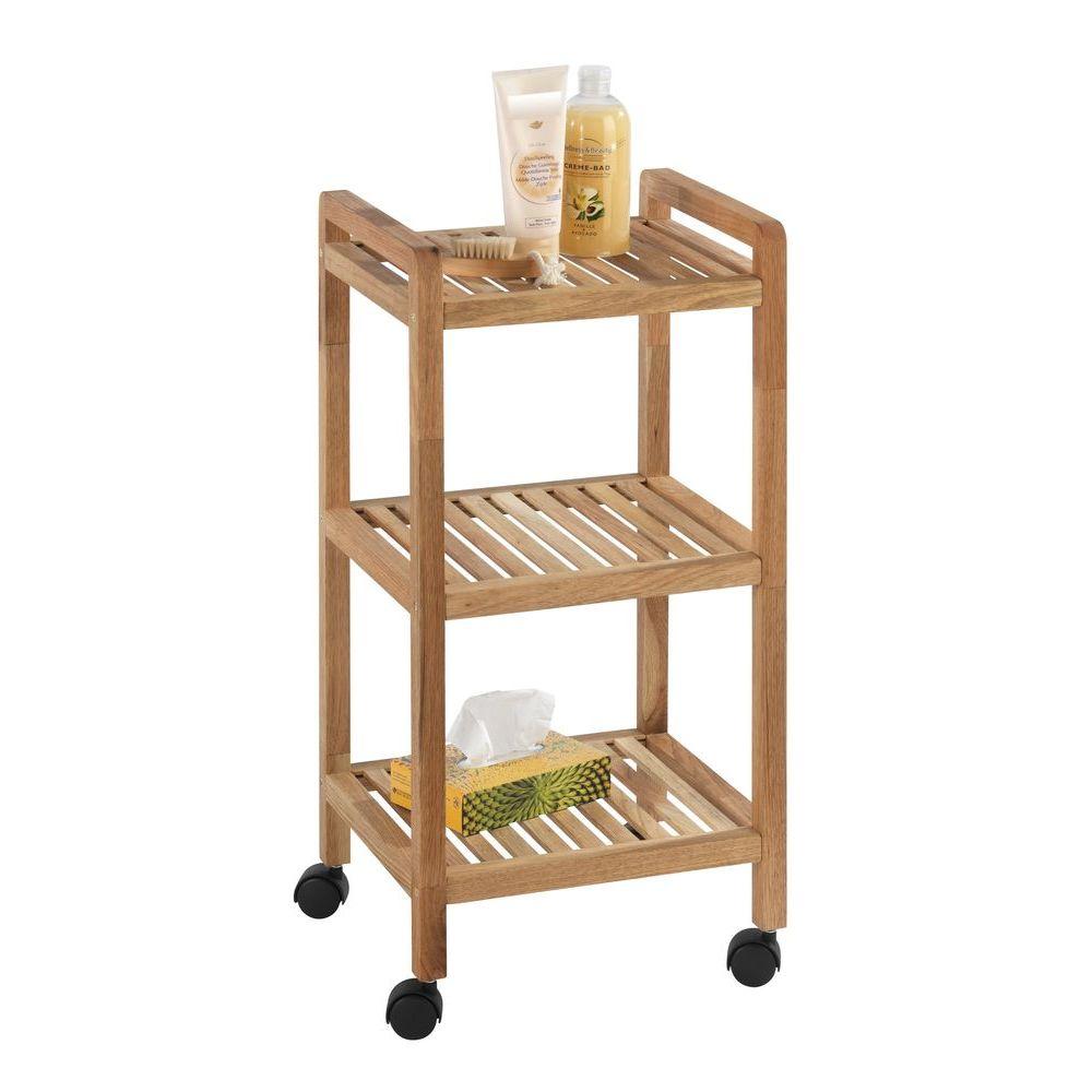 Norway 3 Tier Walnut Storage Trolley - HOME STORAGE - Storage Trolleys - Soko and Co