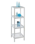 Norway 4 Tier Shelving Unit White Wash - HOME STORAGE - Shelves and Cabinets - Soko and Co