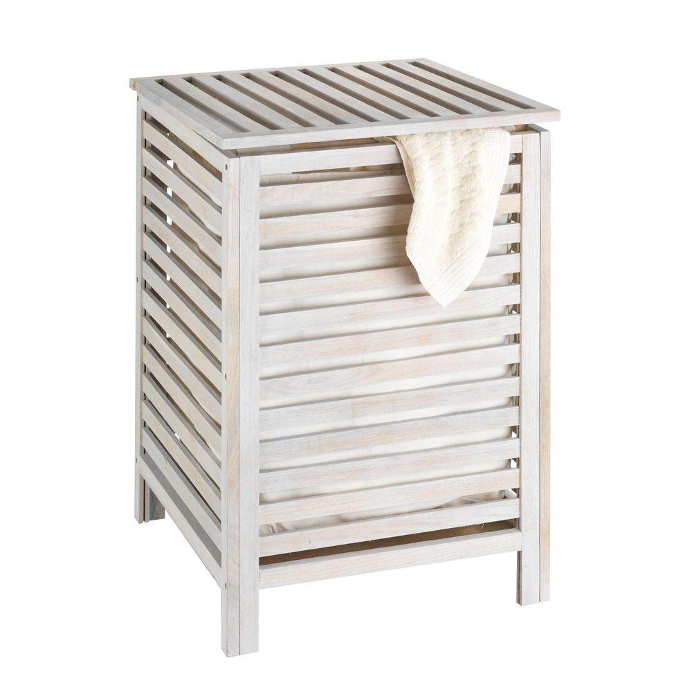 Norway White Wash Laundry Hamper - LAUNDRY - Hampers - Soko and Co