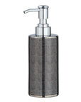 Nuria Ceramic Soap Dispenser Silver Anthracite - BATHROOM - Soap Dispensers and Trays - Soko and Co