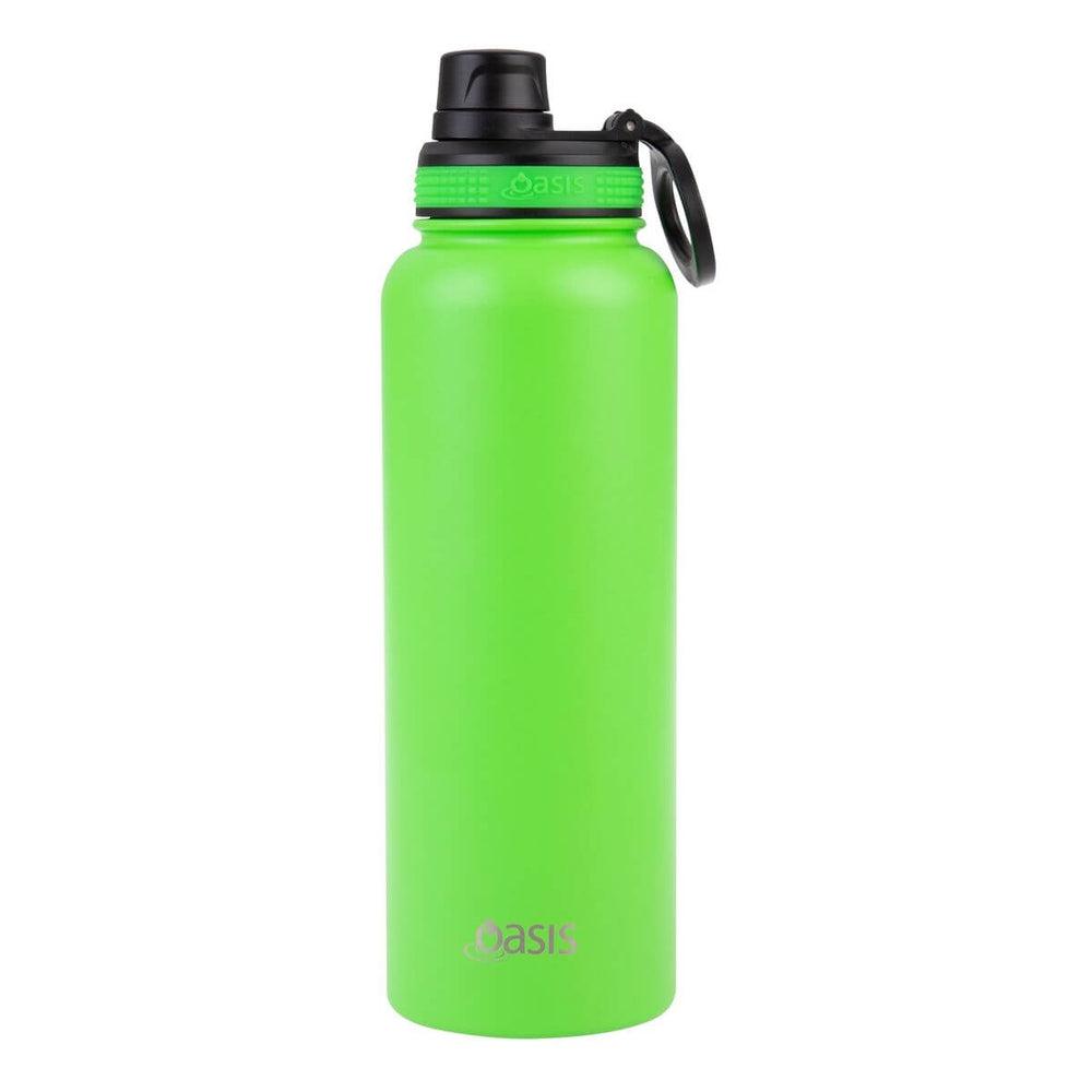 Oasis 1.1L Insulated Challenger Water Bottle Neon Green | – Soko & Co