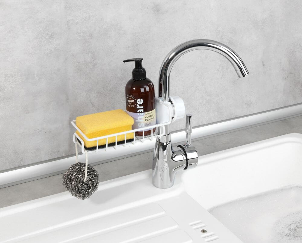 On Tap Sponge Caddy White - KITCHEN - Sink - Soko and Co