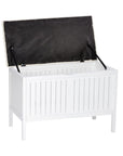 Oslo Wide Laundry Hamper & Storage Bench White - LAUNDRY - Hampers - Soko and Co