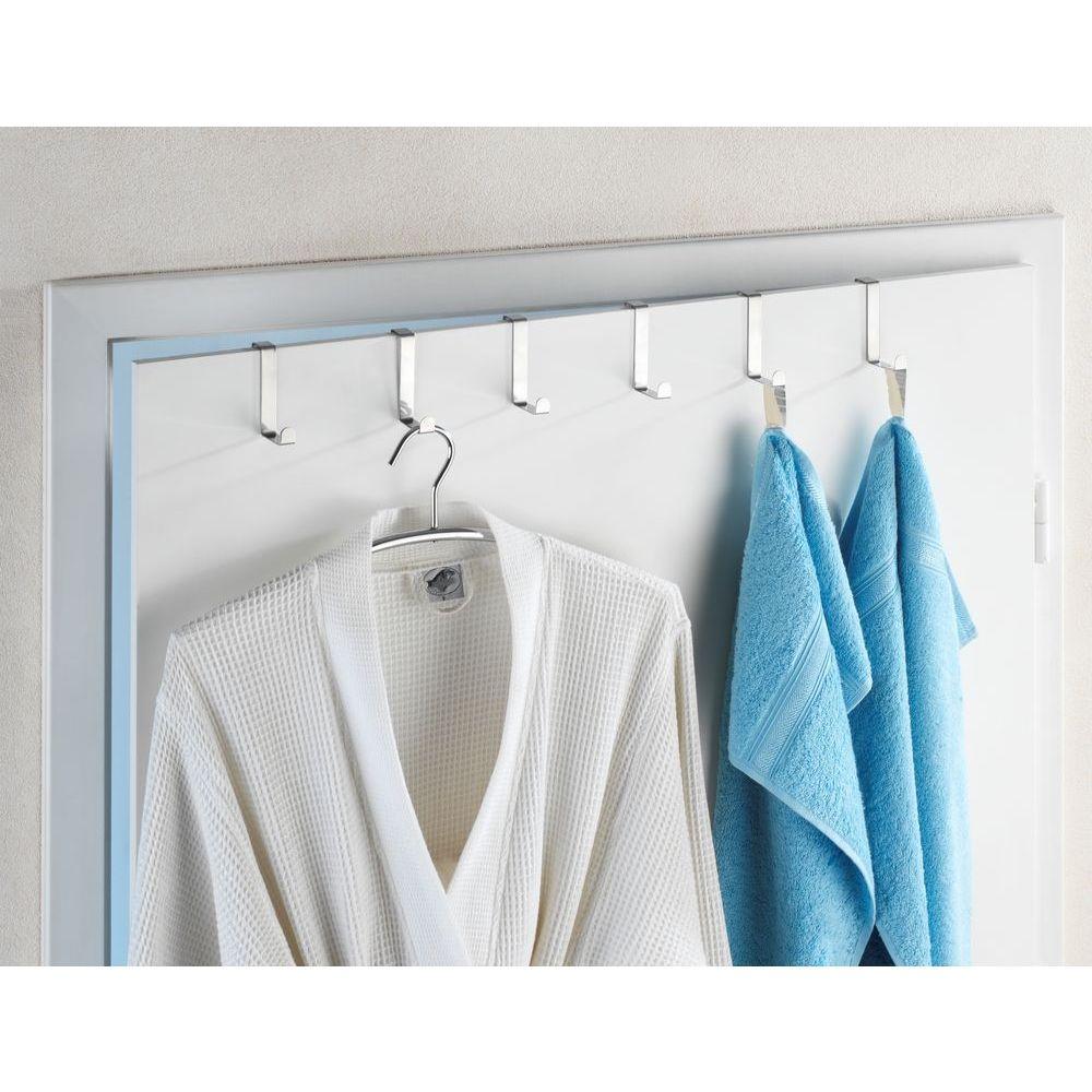 Over Door Hooks 6 Pack Stainless Steel - WARDROBE - Over the Door Hooks - Soko and Co