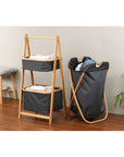Oxford X-Frame Bamboo Laundry Hamper - LAUNDRY - Hampers - Soko and Co